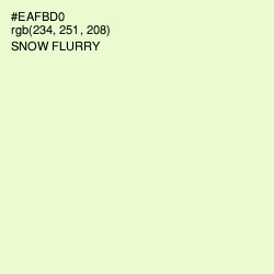 #EAFBD0 - Snow Flurry Color Image